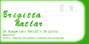 brigitta matlar business card